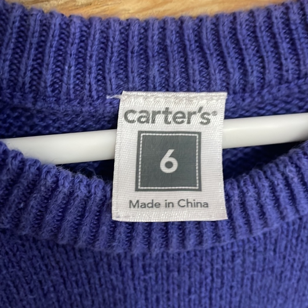 Carter’s Girls Shortsleeved Sweater Dress with Front Pockets! - Picture 4 of 4